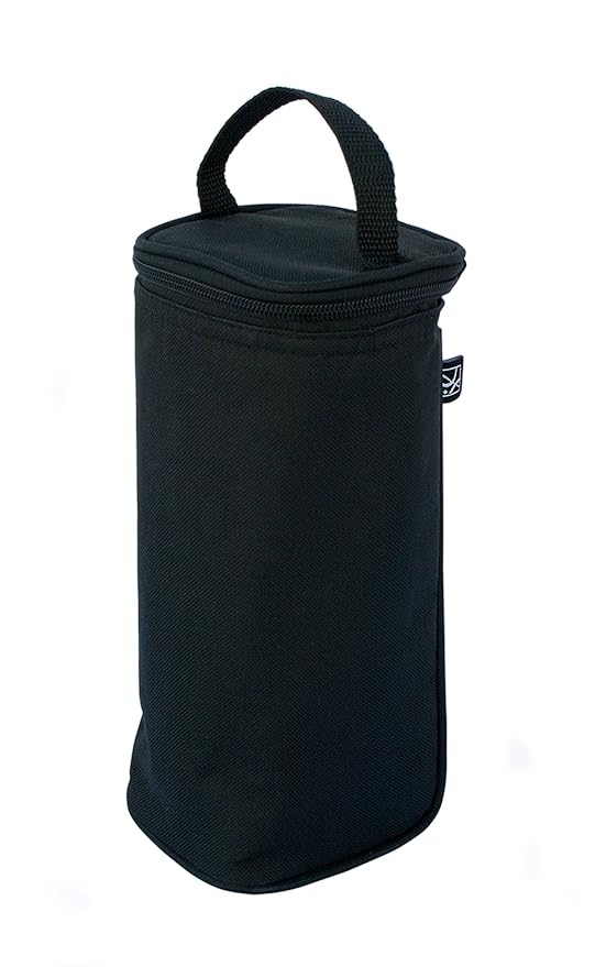 J.L. Childress Breast Milk Cooler Travel Bag - Insulated Baby Bottle Storage Bag, Portable Organizer Pack for Breast Milk, Use for Daycare or On the Go, Fits 1-2 Bottles - Black