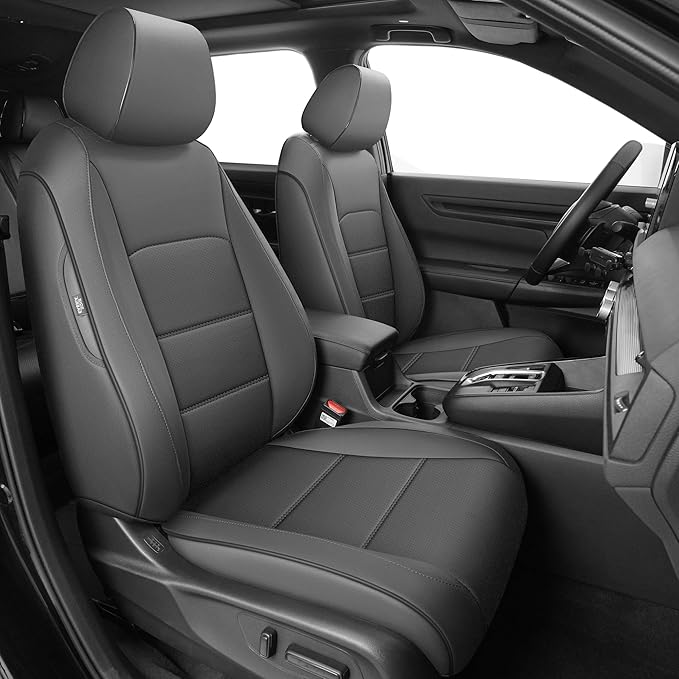 AOMSAZTO Custom Fit Seat Covers for Honda CRV 2017 2018 2019 2020 2021 2022 CR-V Faux Leather Full Set Seat Covers Front & Rear Car Seat Protector(Grey,5 Seats)