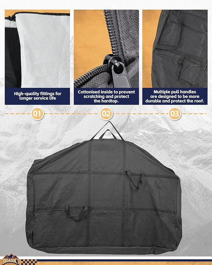 Hard Top Storage Bag fit for Fit for 2021-2026 Ford Bronco 4-Door Middle Top