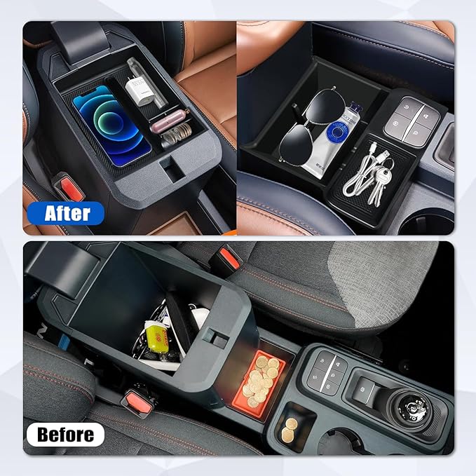 7pcs Center Console Storage Organizer Sunglass Holder for Ford Maverick 2022-2026, with Door Handle Storage Organizer, Center Console Armrest Organizer Set Fit Maverick Accessories