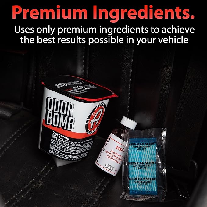 Adam's Polishes Odor Bomb, Odor Neutralizer for Car and Home, Fights Bad Odors, Eco Friendly, Pet Safe, Long Lasting, Works on All Odors