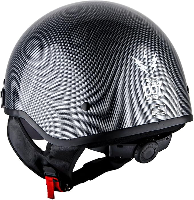 1Storm Motorcycle Half Face Helmet Mopeds Scooter Pilot with Retractable Inner Smoked Visor