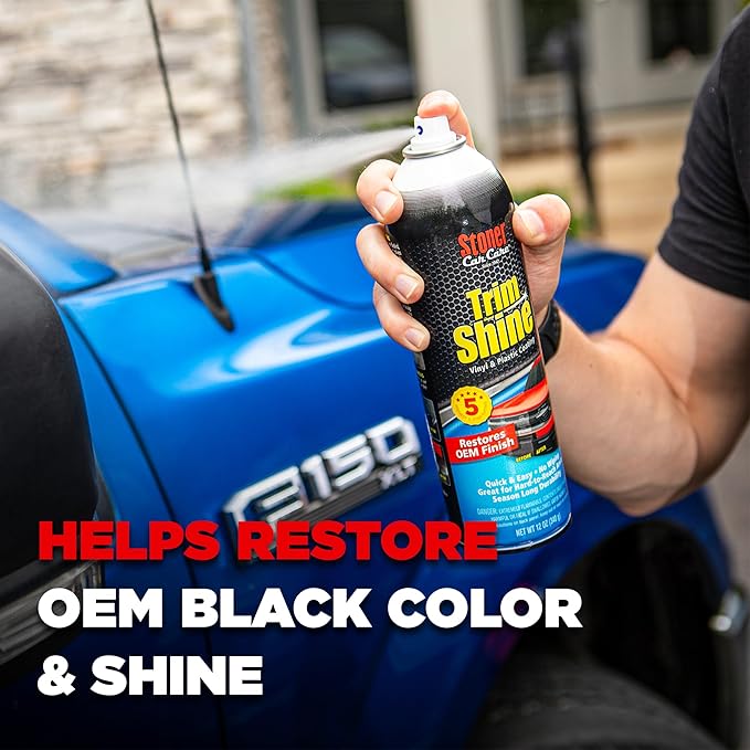 Stoner Car Care 91069 Trim Shine – Black Trim and Plastic Restorer for Cars – Vinyl and Plastic Trim Protectant Coating for Interior and Exterior Use – Water-Based Formula – 5 Gallons