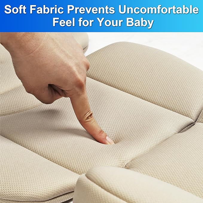 Infant Car Seat Insert – Breathable Head Support for Newborn to Toddler 0-3 Years, Soft Non-Sticky Baby Car Seat Cushion, Universal Carseat Insert Support for Stroller, Swing & Carrier