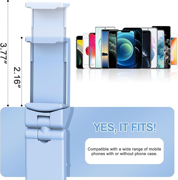 Perilogics Airplane Phone Holder Mount Universal in Flight Hands Free Viewing with Multi-Directional Dual 360 Degree Rotation (Blue)