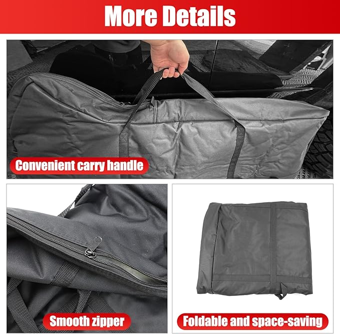 Front Door Storage Bag 2Pcs Compatible with Ford Bronco 2024 2023 2022 2021, Fit Bronco Accessories 4-Door,Portable Door Storage Bag