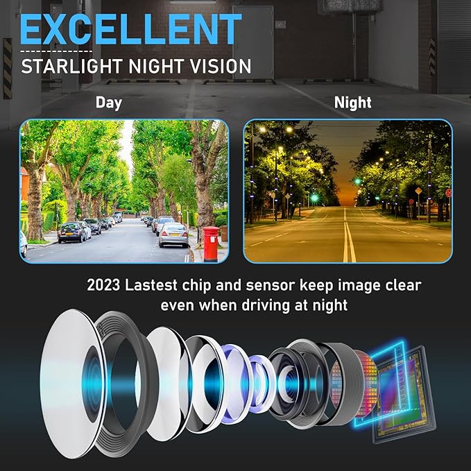 GLK Backup Camera - AHD 1080P Wide Angle Reverse Camera, Night Vision IP69K Waterproof Rear View Camera for 12-24V Car Vehicle SUV RV, Adjust Angle Left and Right, Up and Down, 4pin Connector