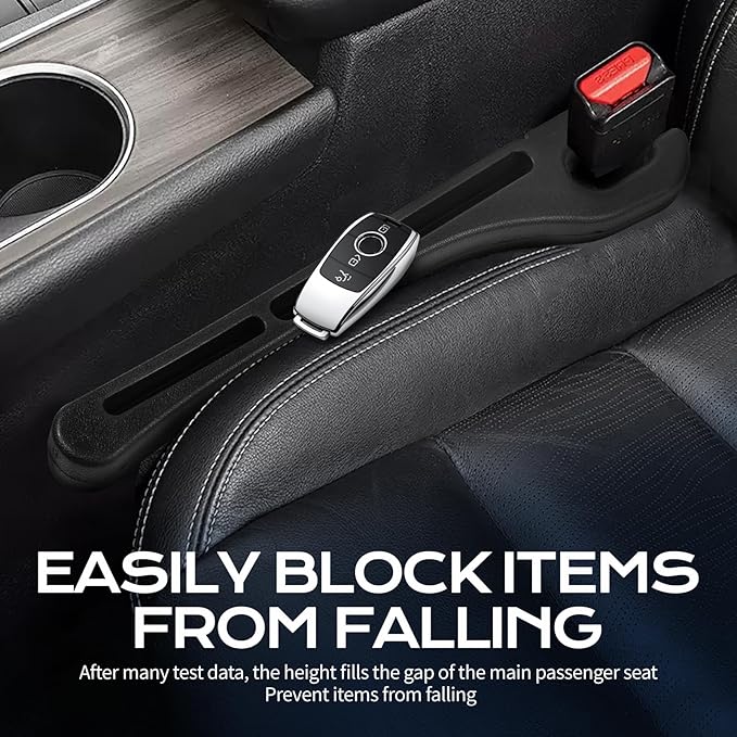Seat Gap Filler, Universal Car Interior Organizer, Organizer with Seat Belt Holes, Stopping Phone Key from Falling, 2026 NEW Gap Fillers(Fits Cars, Pickup Trucks, SUVs and Vans)