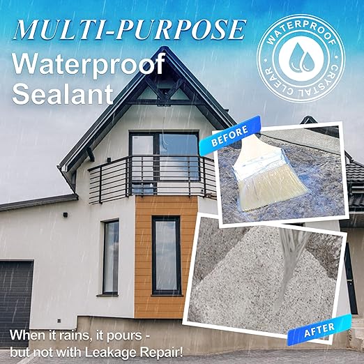 Invisible Waterproof Agent 500g(18oz), Wall Bathroom Roof Waterproof Coating, Transparent Repairing Leak Sealant for Indoor & Outdoor