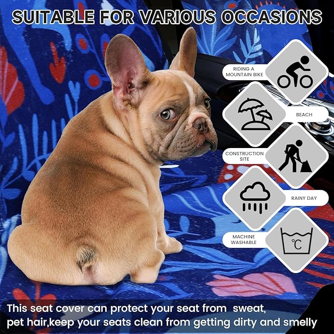 Car Seat Covers 2pcs Waterproof Towel Car Seat Cover Universal Fit for Most Trucks SUV Fitness Athletes Pets Gym and Water Sport，Dinosaur