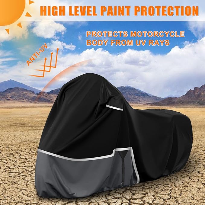Waterproof Motorcycle Cover Replace for Indian Scout/Scout Bobber/Chief, 420D Oxford Cloth Customized Motorcycle Cover for Snow Rain Dust Protection