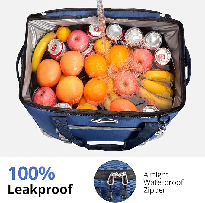 Maelstrom Collapsible Soft Cooler Bag,35/55/75 Cans Beach Cooler with Flip Top Lid, Ice Chest, Leakproof & Portable for Beach, Camping, Road Trips & Grocery Shopping