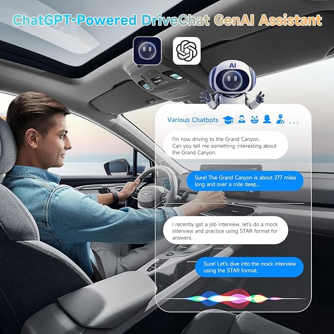 Magic AI CarPlay Box - Wireless CarPlay Adapter with Dual-WiFi Stability, Built-in Android Multimedia System, Enjoy Video & Music Apps, Navigation, AI Voice, Plug & Play for Factory Wired CarPlay