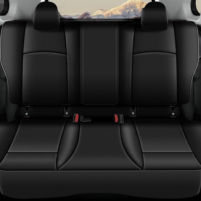AOMSAZTO Car Seat Covers for Toyota Corolla 2020 2021 2022 L,LE, Car Seat Cover Full Set Waterproof, Custom Fit Full Set Faux Leather Black