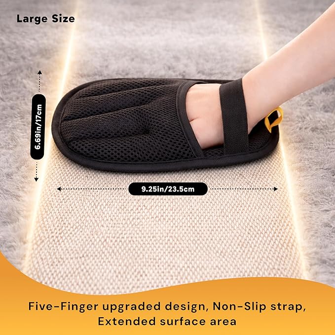 Pet Hair Removal Glove for Dogs & Cats - Upgraded Reusable Electrostatic Pet Hair Glove, Pet Hair Remover Tool for Laundry, Couch, Carpet & Car Seat, Gentle Grooming Mitt