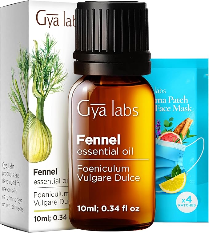 100% Pure Fennel Essential Oil - 0.34 Fl Oz - Fennel Oil for Hair, Skin, Diffuser, Aromatherapy & DIY Candle Making Scent