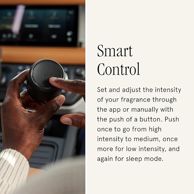 Pura Car Pro - Smart Fragrance Diffusion - Rechargeable & Cordless Fragrance Diffusion - Portable Smart Car Diffuser with USB-C Cable - Start & Stop Accelerometer Detects Motion - Diffuser Only