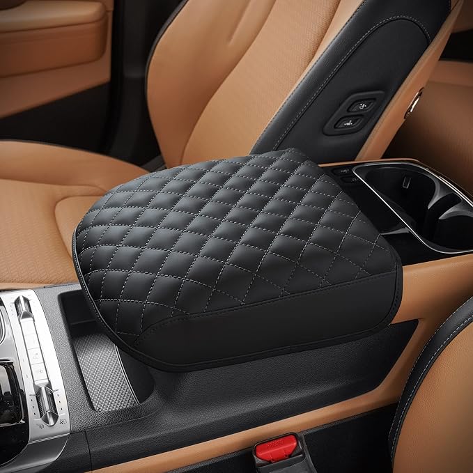 KMMOTORS Carnival KA4 2020-2025 Center Console Cover, Armrest Cushion, Console Protector, Carnival Accessories(Carnival KA4, Black)