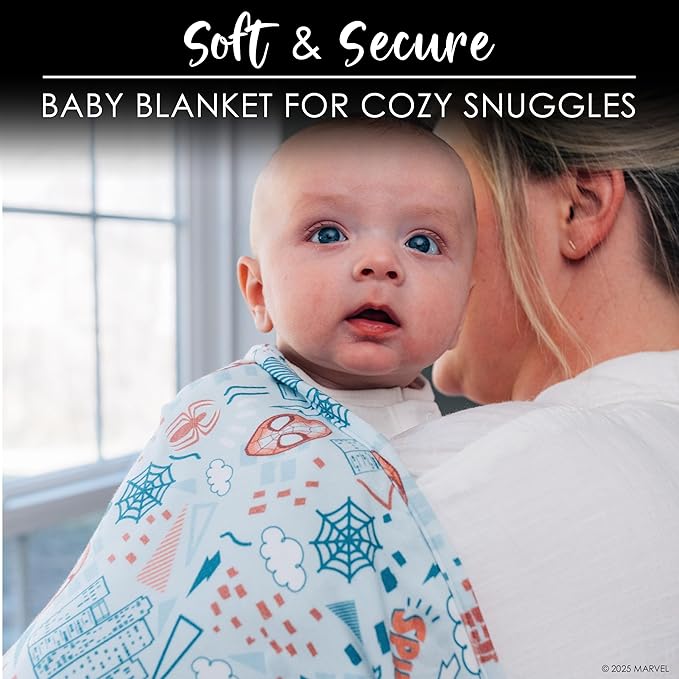 Milk Snob Marvel Infant Boy/Girl Swaddle Blanket, Soft Receiving, Security and Play, Toddler Infant Newborn Bedding, Baby Shower, Baby Registry Gift (Spider-Man Sketch Book) 34 * 34 inches