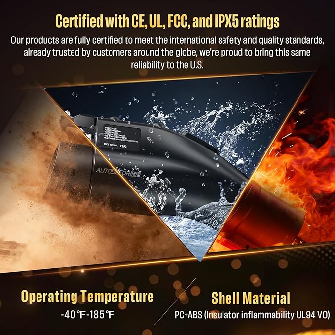 Tesla to J1772 Adapter - 60A 250V Nacs to J1772 Adapter - UL FCC IPX5 Certified Level 2 EVs Charging - Fit for Tesla Wall Connector, Destination & Mobile Chargers