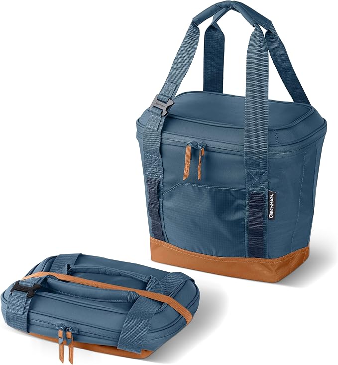 CleverMade Collapsible Insulated Cooler Bag – Leakproof Soft Cooler for Beach, Travel, Car – Bottle Opener