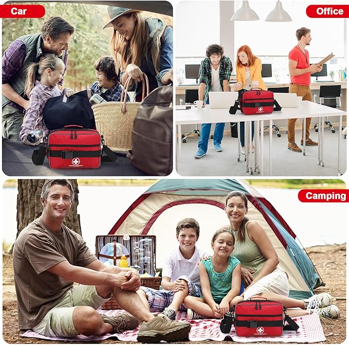 Poygik Premium 420 Piece Large First Aid Kit for Home, Car, Travel, Camping, Truck, Hiking, Sports, Office, Vehicle & Outdoor Emergencies - Emergency Medical Kits, Businesses & Home Medical Supplies