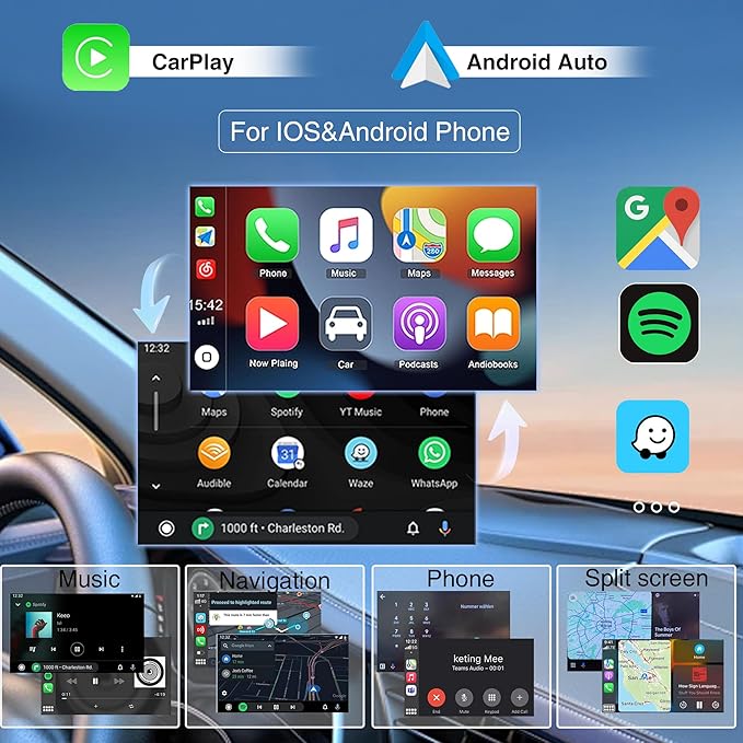 SCUMAXCON 6.5" Car Stereo RCD360 PROII RCD330 Carplay Android Auto Bluetooth FM USB SD OPS for VW Golf MK5 MK6 Passat Caddy Jetta Polo CC EOS (Backup Camera Deactivated)