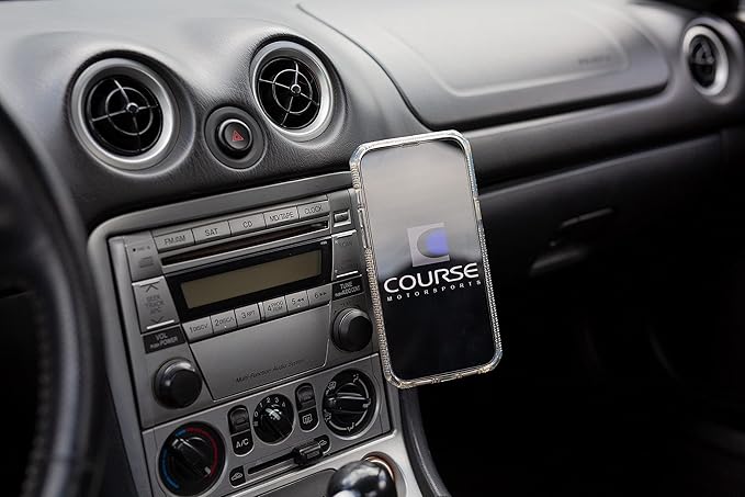 Course Motorsports DirectFit Phone Mount - Magnetic orfor Mazda Miata (1998-2005) Compatible with All Phones - Magsafe Compatible Magnetic Head