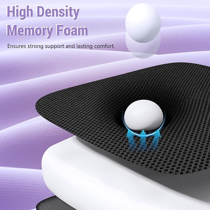 Car Seat Cushion and Lumbar Support Headrest Pillow Mesh Cover Memory Foam Ergonomic Car Cushion Back Neck Support Pillow Sciatica & Back & Tailbone Pain Relief Pillow Black
