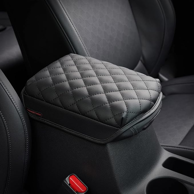KMMOTORS Seltos(2020~2025) Center Console Cover, Armrest Cushion, Console Protector, Vegan Leather, Seltos Accessories