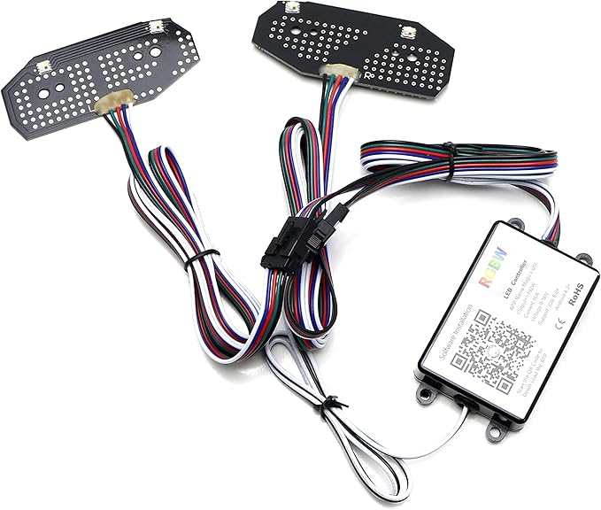 iJDMTOY RGBW Multicolor LED DRL Board Lighting Kit Compatible with 2013-2014 Ford Mustang, Control_by_Smartphone