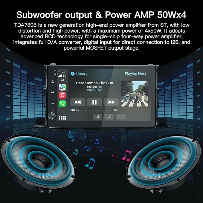 10.2'' Android 13 Car Stereo for Toyota Highlander 2014-2019,with Wireless CarPlay & Android Auto,4G+64G WiFi/DSP/SWC/AM/FM Radio