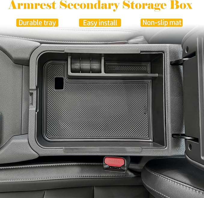 Center Console Organizer Tray Compatible with Nissan Sentra 2020 2021 2022 2023 2024 2025 Accessories, Middle Console Organizer for 2020-2025 Sentra Armrest Storage Box Coin Holder, black trim
