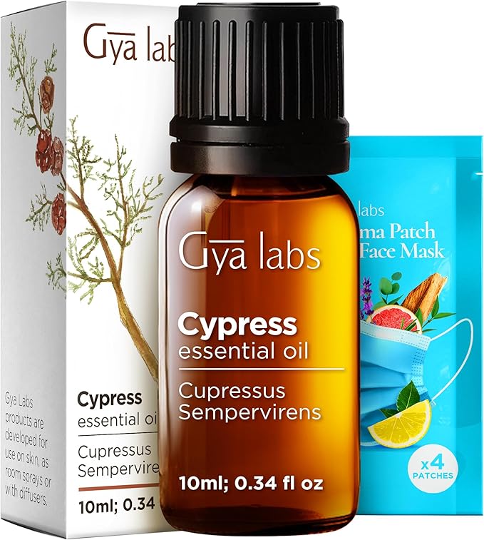 100% Pure Cypress Essential Oil - 0.34 Fl Oz - Cypress Oil for Hair, Skin, Diffuser, Aromatherapy & DIY Candle Making Scent