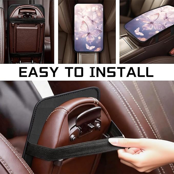 Car Armrest Cover Pad - Car Center Console Cushion Protector Against Pet Claws, Dirt and Sticky Fingers, Comfortable Auto Decor Accessory Fit for Sedan, Van, SUV