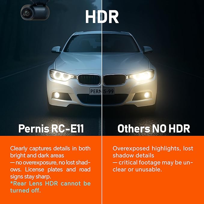 PERNIS AI 4K Dash Cam Front and Rear,STARVIS 2 Sensor,Free Card Included,5.8GHz WiFi Dual Dash Camera for Cars,Built-in GPS,G-Sensor,Night Vision,3.16" Screen,24H Parking Mode,Support 1T Max