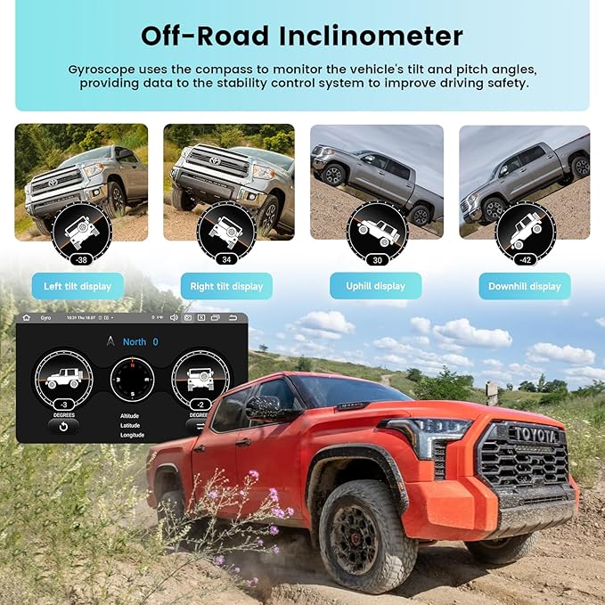 Roadanvi X12 Head Unit for Toyota Tacoma 2016-2022 with Wireless Apple Carplay & Android Auto, 10.2" Touch Screen Car Stereo, GPS Radio, 4G RAM+64G ROM, Bluetooth 5.0, 5G WiFi, 4G LTE