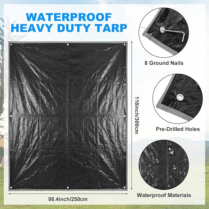 11 Pcs Camping Tent Set for Beginners, Complete Outdoor Travel Gear with Tent Sleeping Bag Stainless Steel Mess Kit Waterproof Tarp for Backpacking, Road Trips, Beach, & Backyard Adventure