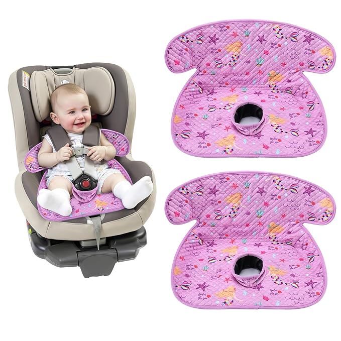 Piddle Pad Car Seat Liner- 2 Pack Waterproof Soft Car Seat Protector for Potty Training,Travel-Friendly Baby Toddler Carseat Cover for Spills, Nappy Leaks, Accidents (Purple, 2PC)
