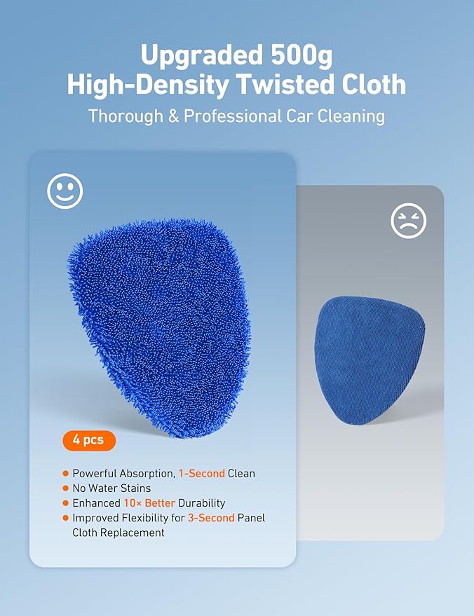 AstroAI 10pcs Windshield Cleaner Tool, Car Interior Detailing Kit with AC Vent Brush, 3 Cleaning Brushes, 4 Microfiber Pads and Spray Bottle, All-Inclusive Cleaning Solution, Car Accessories, Blue