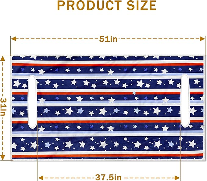 YOKYHOM American Flag Golf Cart Seat Covers for 2/4-Seater, Patriotic USA Seat Towel Blanket Keeps Seats Cool & Clean for Summer, Microfiber Fits EZGO, Club Car, Yamaha, 51"x31"