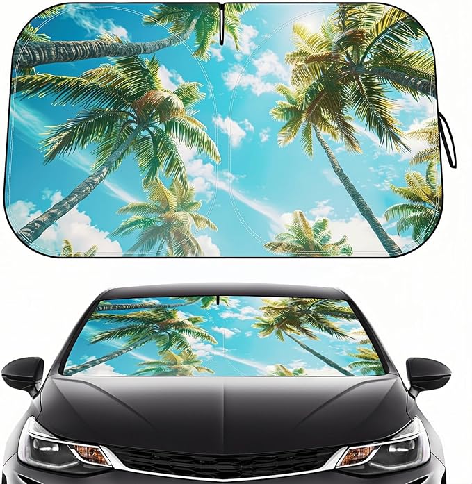 Windshield Sun Shade - Car Windshield Sun Shade for UV Protection Heat Reduction 2025 Sun Visor for Car Interior (55"x31.5")