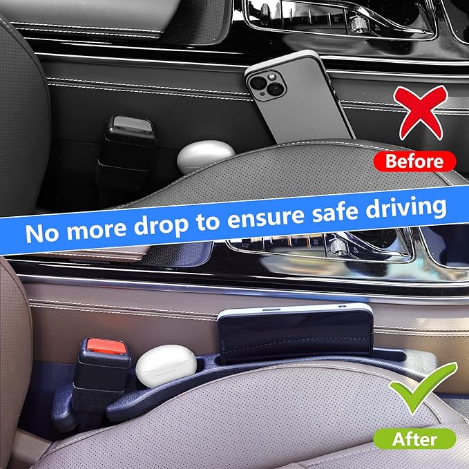 【Compatible with Nissan Altima】 Seat Gap Filler,No Drop Seat Guard Compatible with Nissan Altima,Drop Seat Guards for Cars(2Pcs),Emergency Keychain Car Escape Tool(2Pcs)