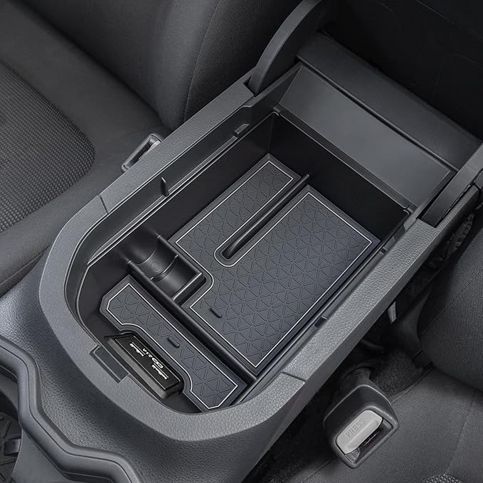 JDMCAR Center Console Tray Organizer Compatible with Toyota RAV4 Accessories 2019-2024 2025 and 2021-2025 RAV-4 Prime, Armrest Insert Container ABS Material Secondary Storage Box-Gray