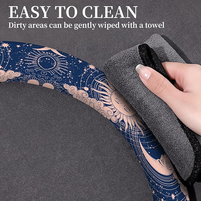 Car Steering Wheel Cover, Universal 15 Inch Neoprene Non-Slip Steering Wheel Covers, Funny Car Accessories for Women Men Fit Auto, Suvs, Truck Cute Blue Magic Universe