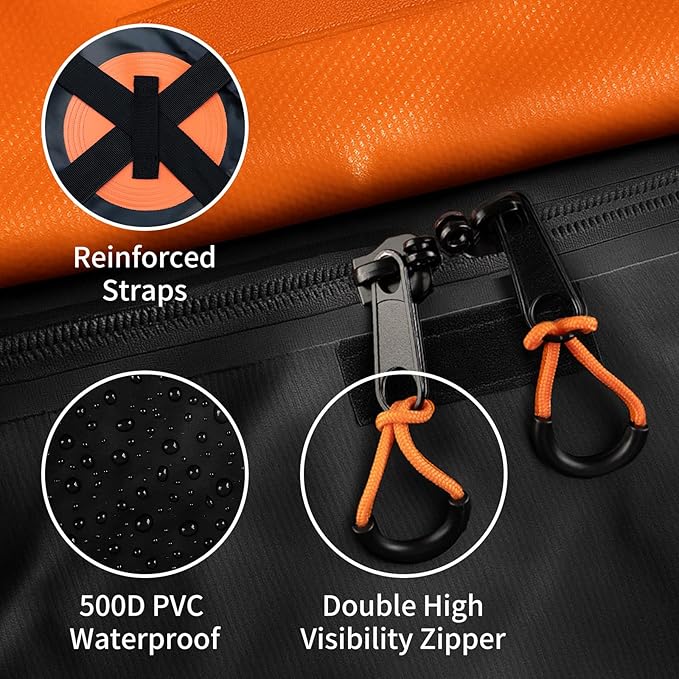 Forluck 64 x 39 x 5 Inch Universal 250 LBS Heavy Duty Roof Rack Cargo Carrier with Waterproof Bag, Extension Rooftop Cargo Carrier, Car Top Luggage Holder for SUV, Truck or RV Steel Construction
