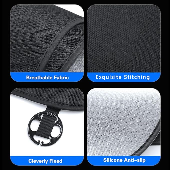 Rear Car Seat Covers Custom Fit for Tesla Model Y 2025 2020-2024 Breathable Interior Seat Cushion Protector All Season Protection (Without Logo)