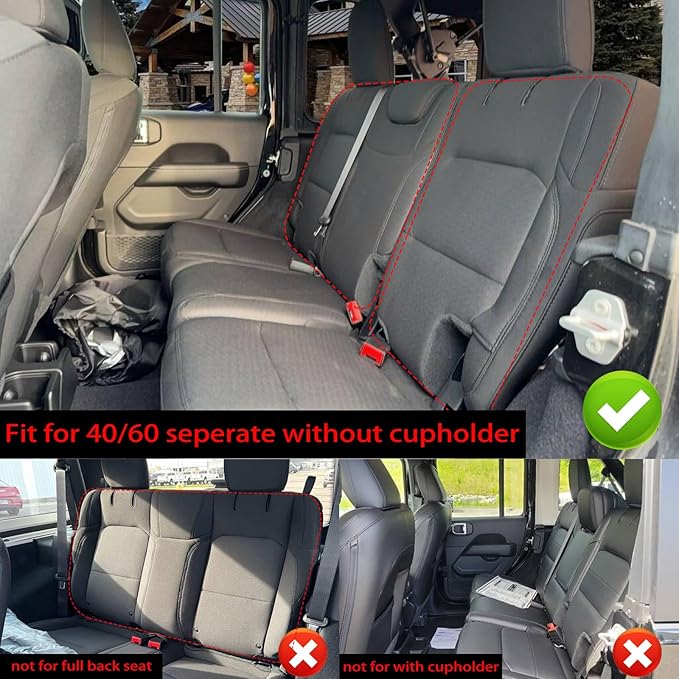 AOMSAZTO Custom Fit Seat Covers for Jeep Wrangler: JL 2018 2019 2020 2021 2022 2023 2024 4-Door Waterproof Leather Car Seats Cover Full Set