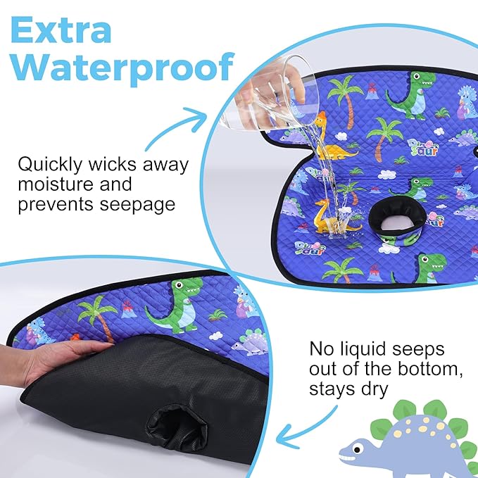 Piddle Pad Car Seat Liner, Waterproof Soft Car Seat Protector for Potty Training, Travel-Friendly Baby Toddler Carseat Cover, Machine Washable Liner for Spills, Potty Accidents (Blue)