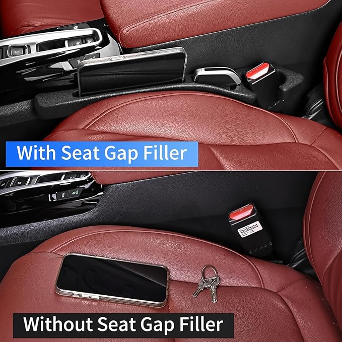 7F Car Seat Gap Filler, Organiser Between Seat and Centre Console, Universal Car Accessories, Fit SUV Truck Storage Beige